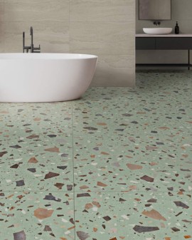 PORCELÁNICO EFECTO TERRAZZO PEBBLE NATURAL RECTIFICADO APARICI