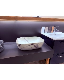 LAVABO DE SOBRE ENCIMERA AQUORE EVEA CALACATTA 46X32