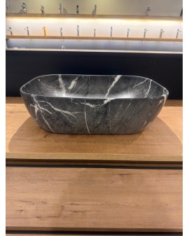 LAVABO DE SOBRE ENCIMERA AQUORE EVEA NEGRO MARQUINA 46X32