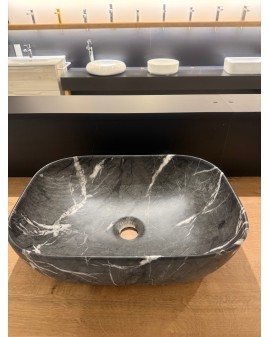 LAVABO DE SOBRE ENCIMERA AQUORE EVEA NEGRO MARQUINA 46X32