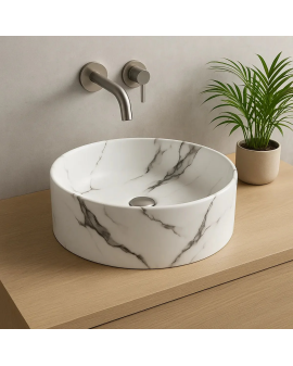 AQUORE SPIN 40 CM CALACATTA COUNTERTOP BASIN