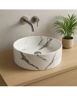 AQUORE SPIN 40 CM CALACATTA COUNTERTOP BASIN