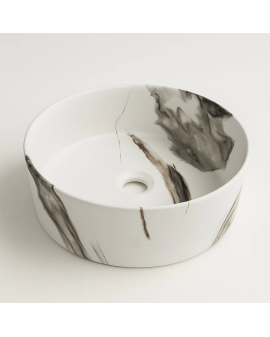 LAVABO DE SOBRE ENCIMERA AQUORE SPIN 40 CM CALACATTA