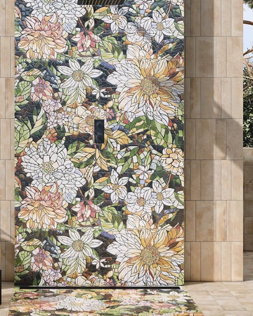 SINFONÍA MURAL 120X120 MATE CON BRILLO MAINZU