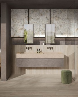WOOD-EFFECT PORCELAIN TILE SKYLINE RECTIFIED TUSCANIA