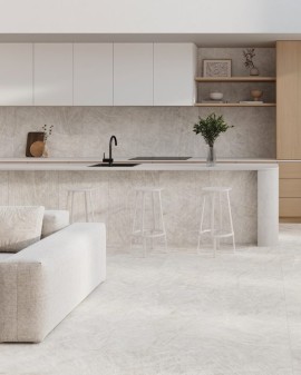 MARBLE-EFFECT PORCELAIN TILE TAJ MAHAL PEARL GAYAFORES