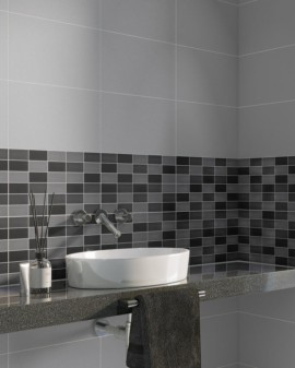 MOSAICO MONOCROMA ANTRACITA MATE 25X40 PASICOS