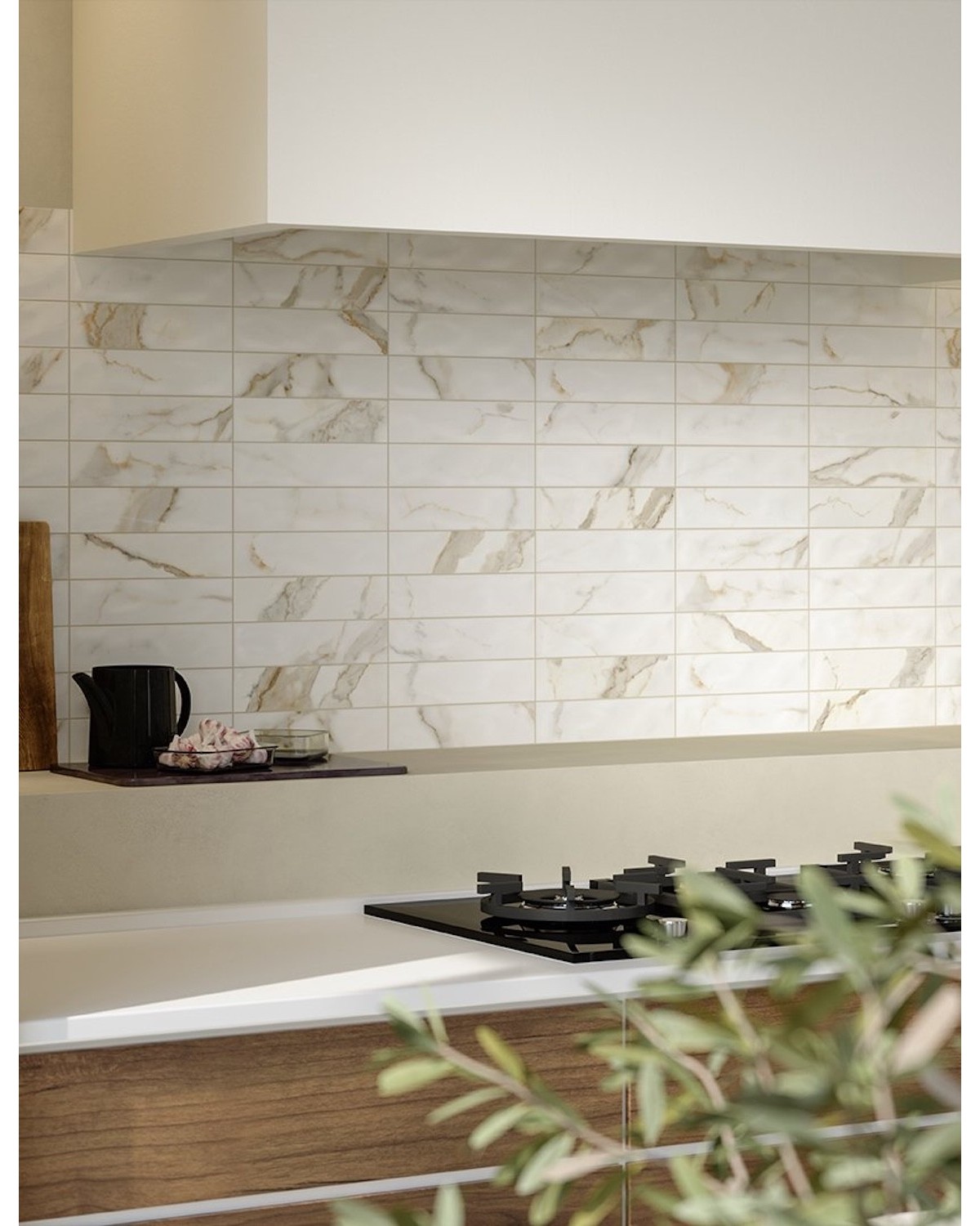  MINIATURE SCULTOREA CALACATTA ORO FINO VELVET 6X24 MARCA CORONA 1741