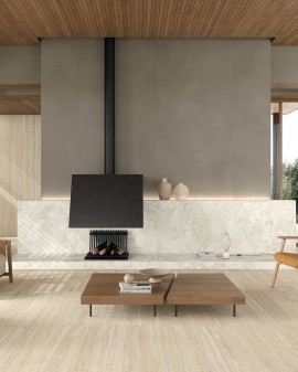 SCULTOREA DELICATA TRAVERTINO BIANCO 60X120 2CM MARCA CORONA