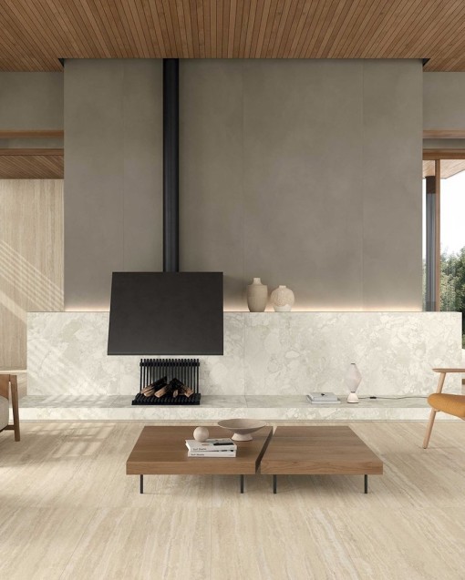 SCULTOREA DELICATA TRAVERTINO BIANCO 60X120 2CM MARCA CORONA