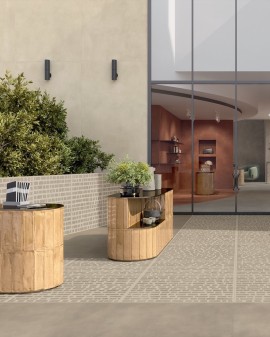 CONCRETE-EFFECT PORCELAIN TILE MULTIFORME DUNE MATE 2CM MARCA CORONA