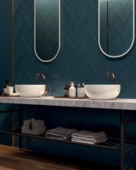 4D DEEP BLUE CHEVRON 40X80 CORONA