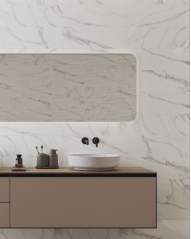 ÁRTICO WHITE MARBLE-EFFECT RECTIFIED PORCELAIN TILE CRISTACER