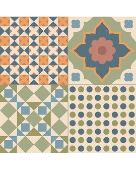 CARRELAGE GRÈS CÉRAME EFFET CARREAUX DE CIMENT DANUBIO MAT 33,3X33,3 CRISTACER