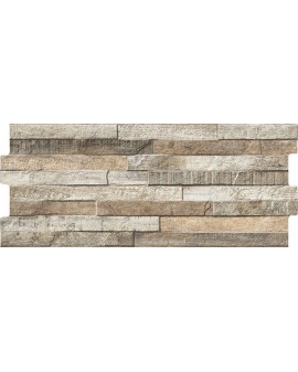 PAREMENT EFFET PIERRE WOOD 25X60 RELIEF CRISTACER
