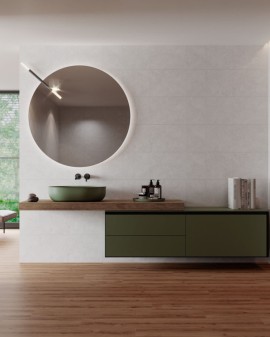 CEMENT-EFFECT DECOR WALL TILE MARDIN MATT RECTIFIED 30X90 CRISTACER