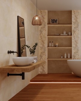 CEMENT-EFFECT WALL TILE SPAT MATT RECTIFIED 30X90 CRISTACER