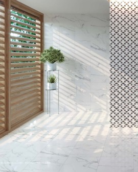 REVESTIMIENTO EFECTO MÁRMOL MINERVA WHITE GLOSS 25X40 CRISTACER