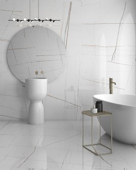 CARRELAGE MARBLE LOOK SAHARA NOIR SUPER POLI 60x120 GEOTILES