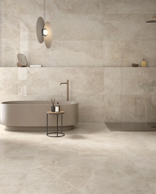 TAJMAHAL TAN MARBLE EFFECT PORCELAIN TILE GEOTILES