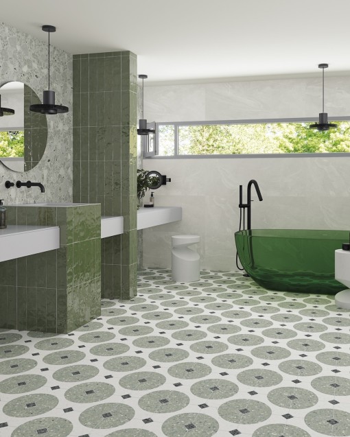  NIZA DECO.  OCTÓGONO VALETA VERDE 20X20 VIVES 