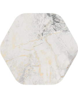 MARBLELOUS MATT HEXAGONAL MARBLE-EFFECT PORCELAIN TILE 108.5X118.9 BY VIVES