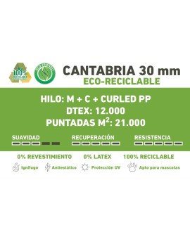 CÉSPED ARTIFICIAL CANTABRIA 30/40/45 MM GARBRIC