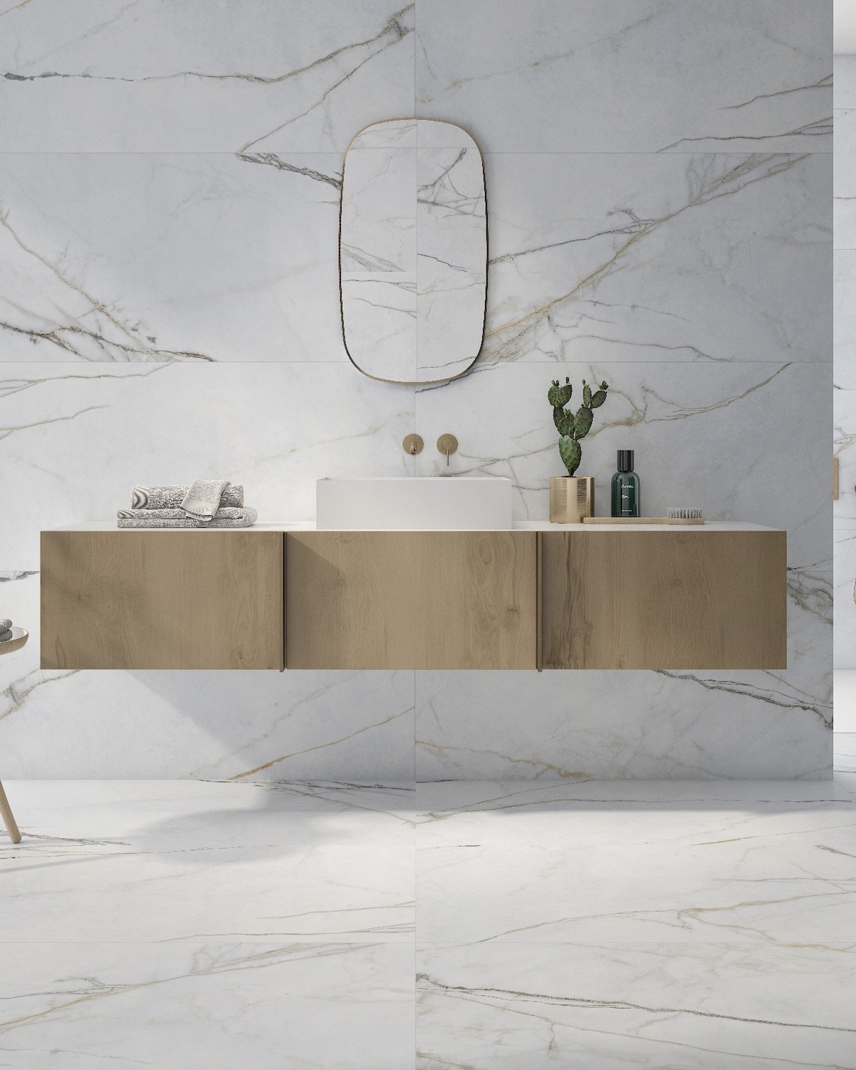 ELEPO GOLD MATT 60X120 MARBLE EFFECT PORCELAIN TILE PRISSMACER