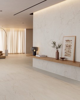 ERIS CREMA MATT RECTIFIED MARBLE EFFECT PORCELAIN TILE NAVARTI