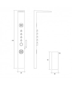 Shower column Piave white