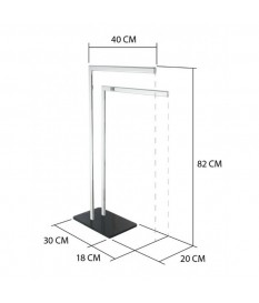 Double towel bar Glas of Optima