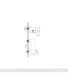 Monomando ducha Donata DO 268 Optima