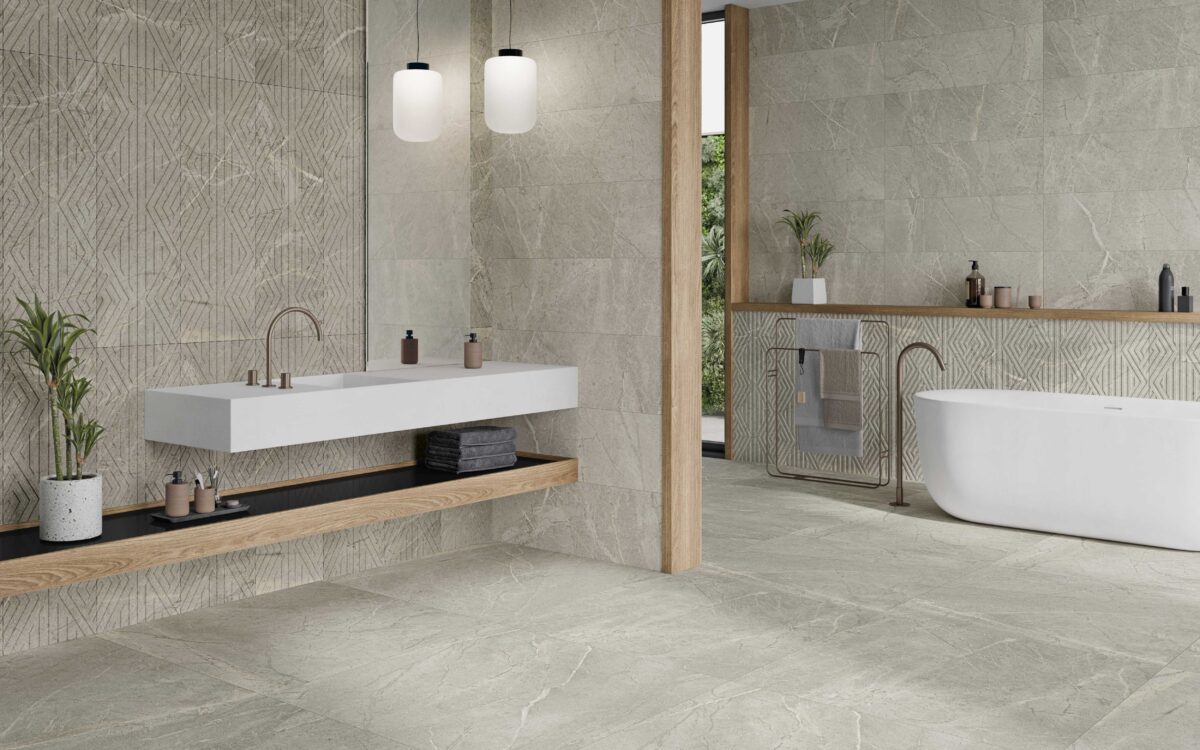 PORCELÁNICO PASTA BLANCA FIORE DI BOSCO MATE 33X100 AZULEV
