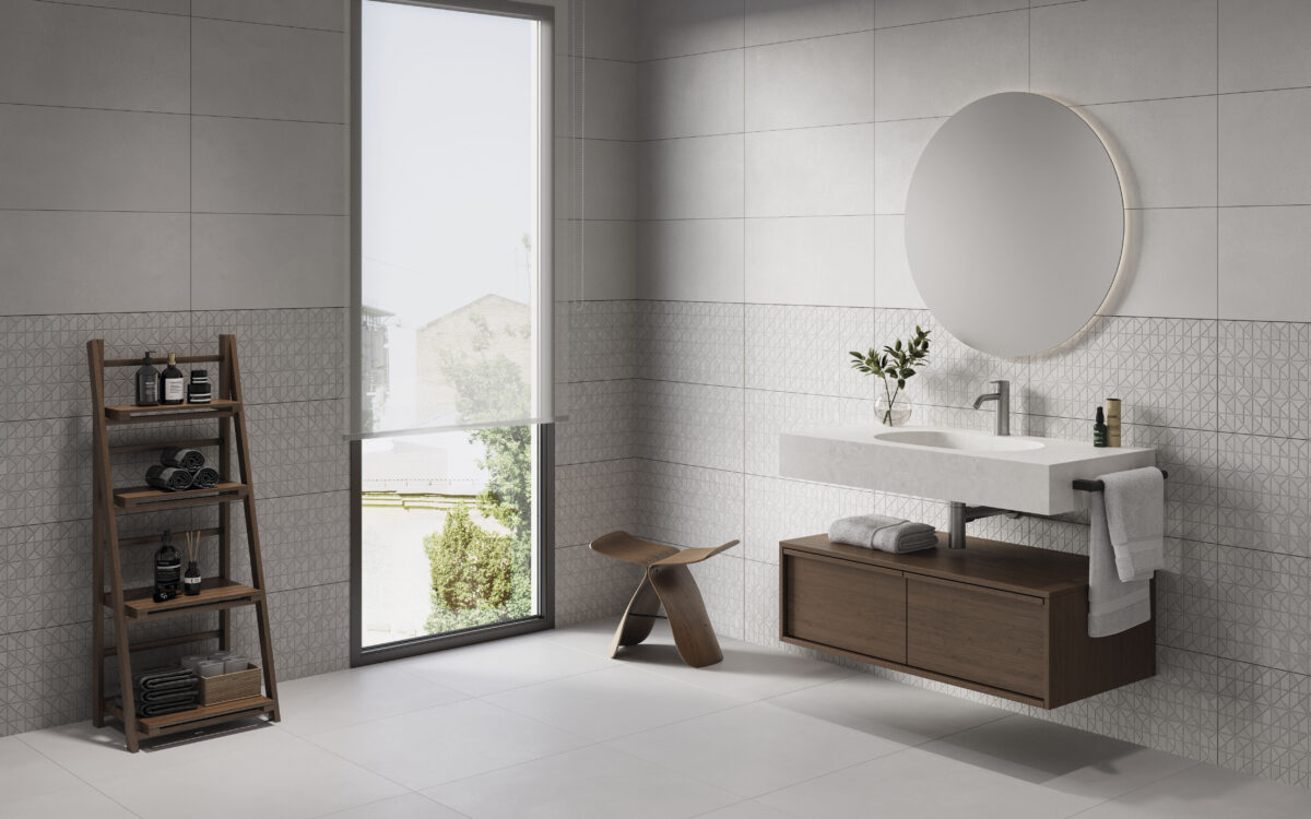PORCELÁNICO EFECTO CEMENTO RIVIERE MATE 60X60 AZULEV